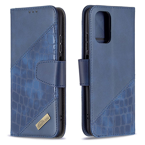 Coque Portefeuille Livre Cuir Etui Clapet B03F pour Xiaomi Redmi Note 10S 4G Bleu