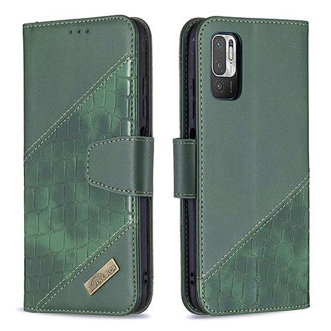 Coque Portefeuille Livre Cuir Etui Clapet B03F pour Xiaomi Redmi Note 11 SE 5G Vert