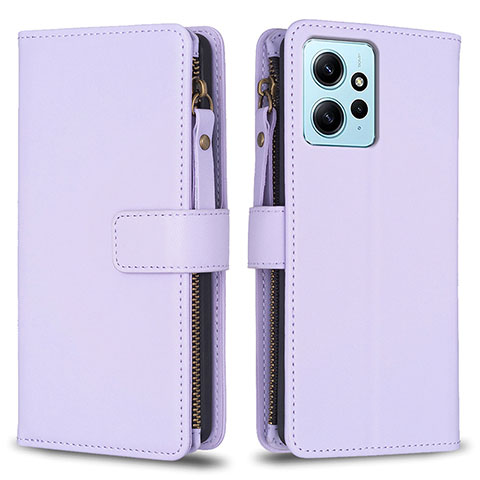 Coque Portefeuille Livre Cuir Etui Clapet B03F pour Xiaomi Redmi Note 12 4G Violet Clair