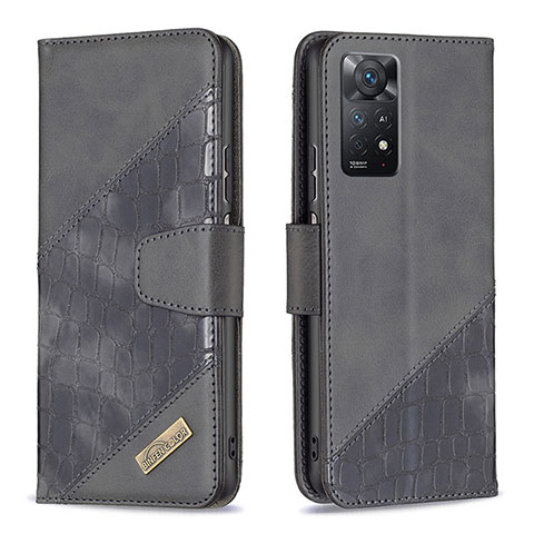 Coque Portefeuille Livre Cuir Etui Clapet B03F pour Xiaomi Redmi Note 12 Pro 4G Noir