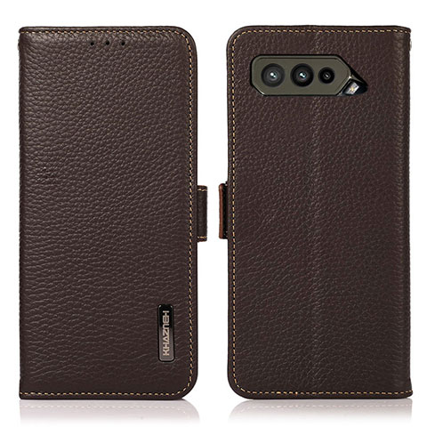 Coque Portefeuille Livre Cuir Etui Clapet B03H pour Asus ROG Phone 5 Ultimate Marron