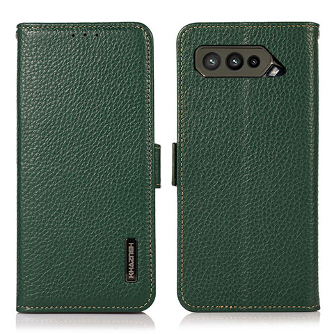 Coque Portefeuille Livre Cuir Etui Clapet B03H pour Asus ROG Phone 5 Ultimate Vert