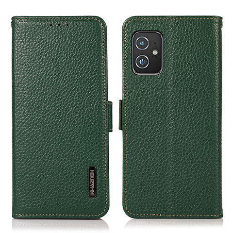 Coque Portefeuille Livre Cuir Etui Clapet B03H pour Asus ZenFone 8 Mini Vert