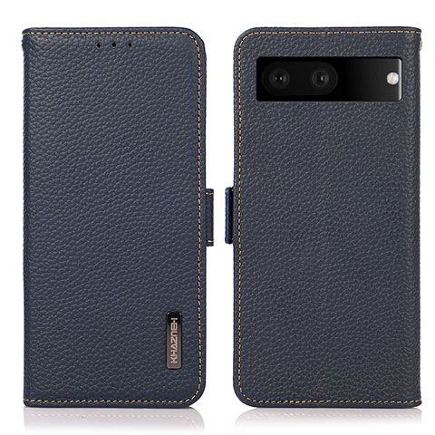 Coque Portefeuille Livre Cuir Etui Clapet B03H pour Google Pixel 7 5G Bleu