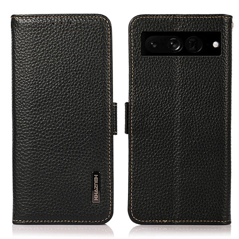 Coque Portefeuille Livre Cuir Etui Clapet B03H pour Google Pixel 7 Pro 5G Noir