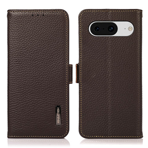 Coque Portefeuille Livre Cuir Etui Clapet B03H pour Google Pixel 8 5G Marron