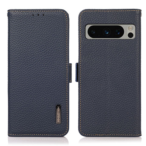 Coque Portefeuille Livre Cuir Etui Clapet B03H pour Google Pixel 8 Pro 5G Bleu