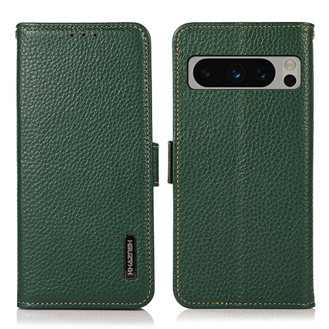 Coque Portefeuille Livre Cuir Etui Clapet B03H pour Google Pixel 8 Pro 5G Vert