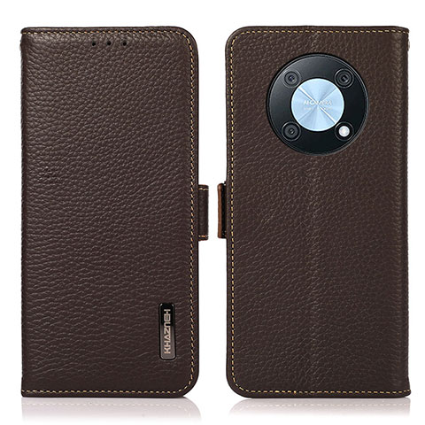 Coque Portefeuille Livre Cuir Etui Clapet B03H pour Huawei Enjoy 50 Pro Marron