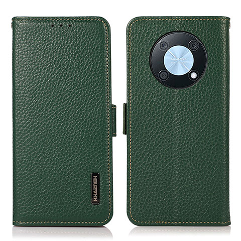 Coque Portefeuille Livre Cuir Etui Clapet B03H pour Huawei Enjoy 50 Pro Vert