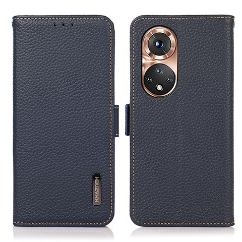 Coque Portefeuille Livre Cuir Etui Clapet B03H pour Huawei Honor 50 5G Bleu