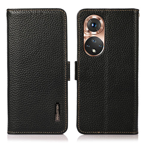 Coque Portefeuille Livre Cuir Etui Clapet B03H pour Huawei Honor 50 5G Noir