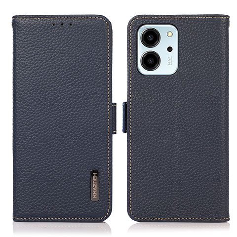 Coque Portefeuille Livre Cuir Etui Clapet B03H pour Huawei Honor 80 SE 5G Bleu