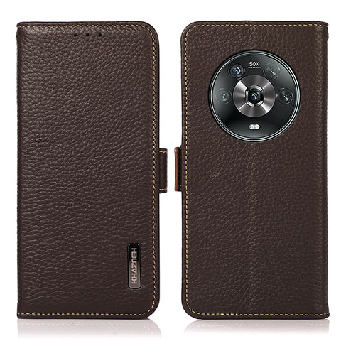 Coque Portefeuille Livre Cuir Etui Clapet B03H pour Huawei Honor Magic4 5G Marron