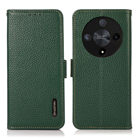 Coque Portefeuille Livre Cuir Etui Clapet B03H pour Huawei Honor Magic6 Lite 5G Vert