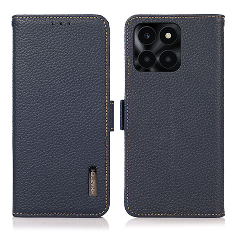 Coque Portefeuille Livre Cuir Etui Clapet B03H pour Huawei Honor X6a Bleu