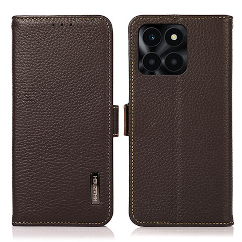 Coque Portefeuille Livre Cuir Etui Clapet B03H pour Huawei Honor X6a Marron