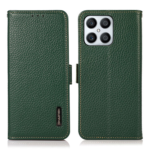 Coque Portefeuille Livre Cuir Etui Clapet B03H pour Huawei Honor X8 4G Vert