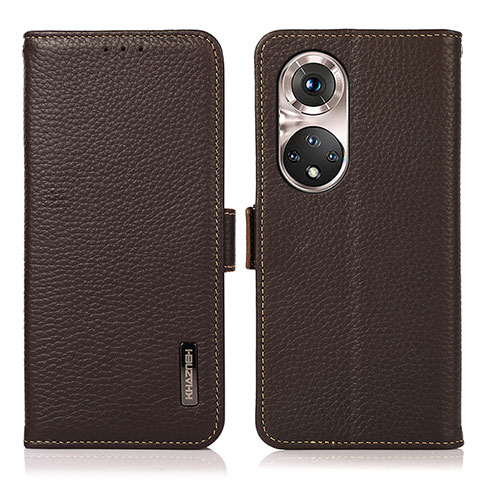 Coque Portefeuille Livre Cuir Etui Clapet B03H pour Huawei Nova 9 Pro Marron