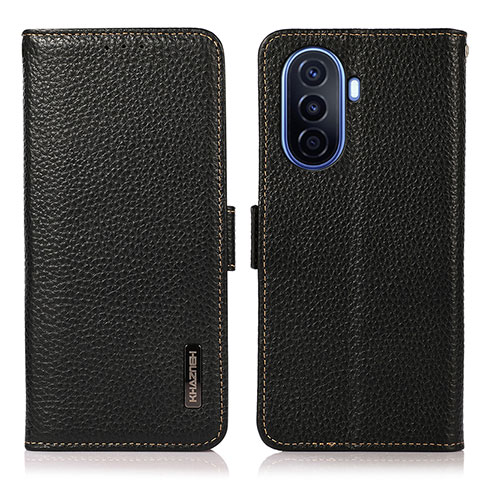 Coque Portefeuille Livre Cuir Etui Clapet B03H pour Huawei Nova Y70 Noir