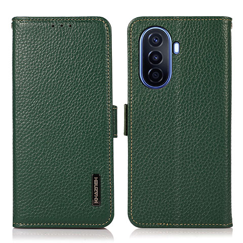 Coque Portefeuille Livre Cuir Etui Clapet B03H pour Huawei Nova Y70 Vert