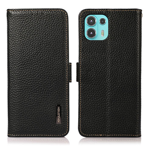 Coque Portefeuille Livre Cuir Etui Clapet B03H pour Motorola Moto Edge 20 Lite 5G Noir