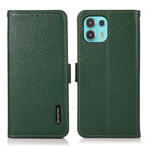 Coque Portefeuille Livre Cuir Etui Clapet B03H pour Motorola Moto Edge 20 Lite 5G Vert