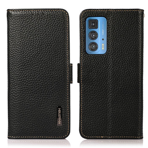 Coque Portefeuille Livre Cuir Etui Clapet B03H pour Motorola Moto Edge 20 Pro 5G Noir