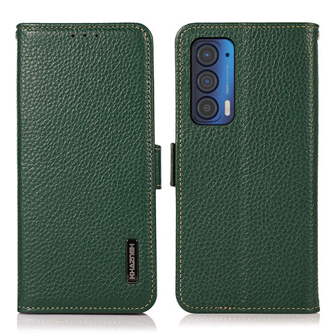 Coque Portefeuille Livre Cuir Etui Clapet B03H pour Motorola Moto Edge (2021) 5G Vert