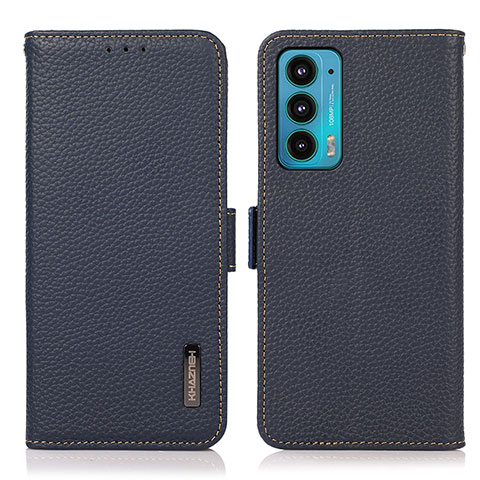 Coque Portefeuille Livre Cuir Etui Clapet B03H pour Motorola Moto Edge Lite 5G Bleu