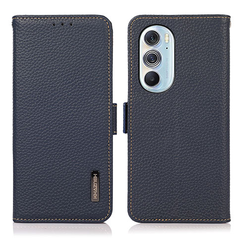 Coque Portefeuille Livre Cuir Etui Clapet B03H pour Motorola Moto Edge Plus (2022) 5G Bleu