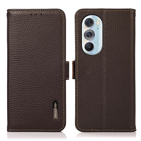 Coque Portefeuille Livre Cuir Etui Clapet B03H pour Motorola Moto Edge Plus (2022) 5G Marron