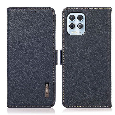 Coque Portefeuille Livre Cuir Etui Clapet B03H pour Motorola Moto Edge S 5G Bleu