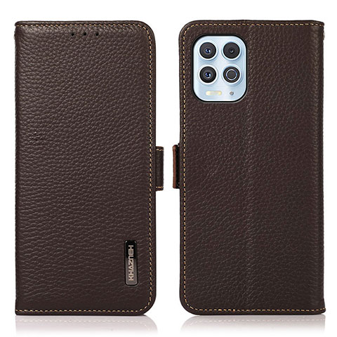 Coque Portefeuille Livre Cuir Etui Clapet B03H pour Motorola Moto Edge S 5G Marron