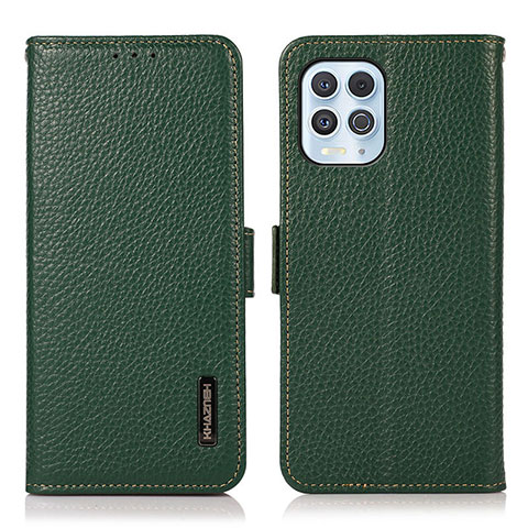 Coque Portefeuille Livre Cuir Etui Clapet B03H pour Motorola Moto Edge S 5G Vert