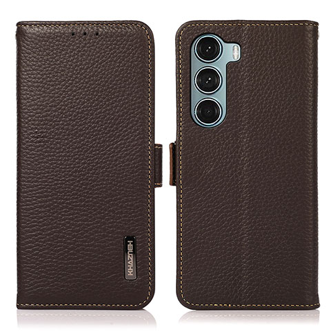 Coque Portefeuille Livre Cuir Etui Clapet B03H pour Motorola Moto Edge S30 5G Marron