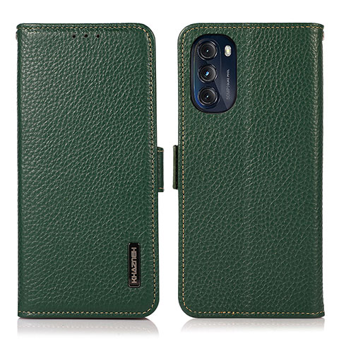 Coque Portefeuille Livre Cuir Etui Clapet B03H pour Motorola Moto G 5G (2022) Vert