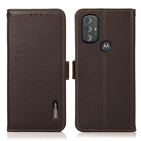 Coque Portefeuille Livre Cuir Etui Clapet B03H pour Motorola Moto G Play (2023) Marron