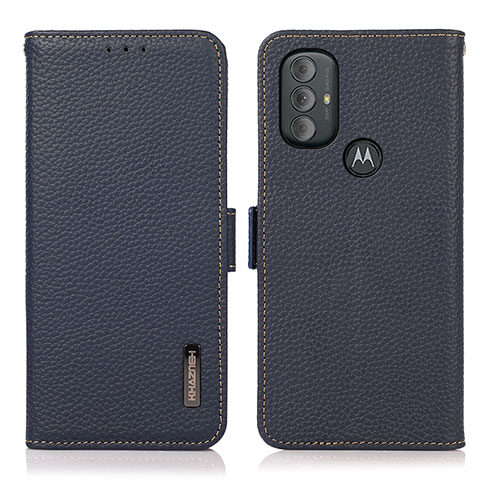 Coque Portefeuille Livre Cuir Etui Clapet B03H pour Motorola Moto G Play Gen 2 Bleu