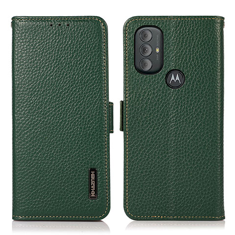 Coque Portefeuille Livre Cuir Etui Clapet B03H pour Motorola Moto G Play Gen 2 Vert