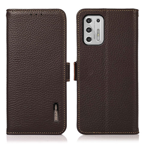 Coque Portefeuille Livre Cuir Etui Clapet B03H pour Motorola Moto G Stylus (2021) Marron