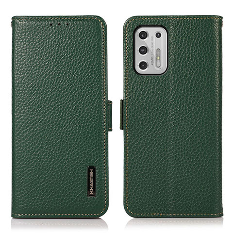 Coque Portefeuille Livre Cuir Etui Clapet B03H pour Motorola Moto G Stylus (2021) Vert