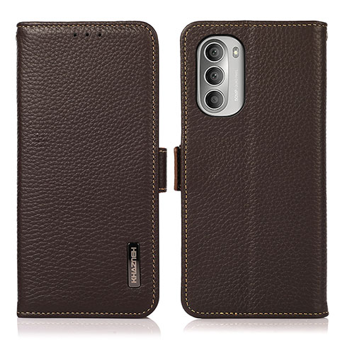 Coque Portefeuille Livre Cuir Etui Clapet B03H pour Motorola Moto G Stylus (2022) 4G Marron