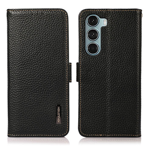 Coque Portefeuille Livre Cuir Etui Clapet B03H pour Motorola Moto G200 5G Noir