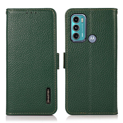 Coque Portefeuille Livre Cuir Etui Clapet B03H pour Motorola Moto G40 Fusion Vert