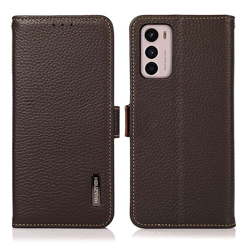 Coque Portefeuille Livre Cuir Etui Clapet B03H pour Motorola Moto G42 Marron