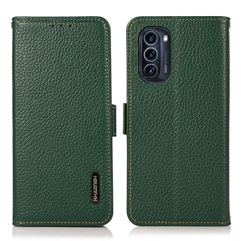 Coque Portefeuille Livre Cuir Etui Clapet B03H pour Motorola Moto G52j 5G Vert