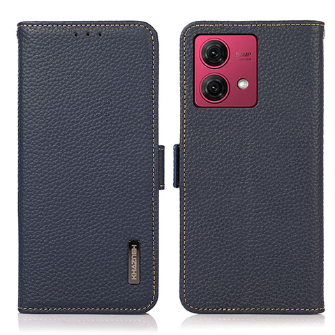 Coque Portefeuille Livre Cuir Etui Clapet B03H pour Motorola Moto G84 5G Bleu