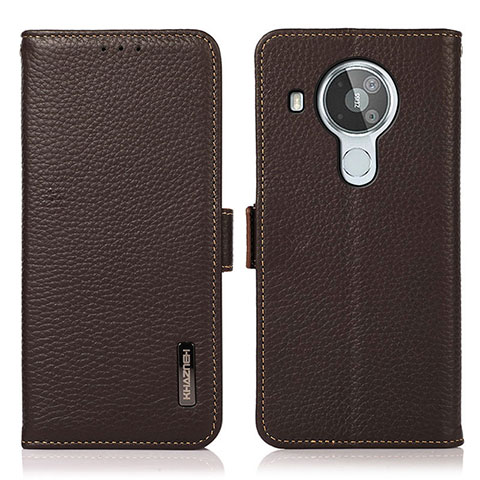 Coque Portefeuille Livre Cuir Etui Clapet B03H pour Nokia 7.3 Marron