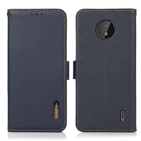 Coque Portefeuille Livre Cuir Etui Clapet B03H pour Nokia C10 Bleu